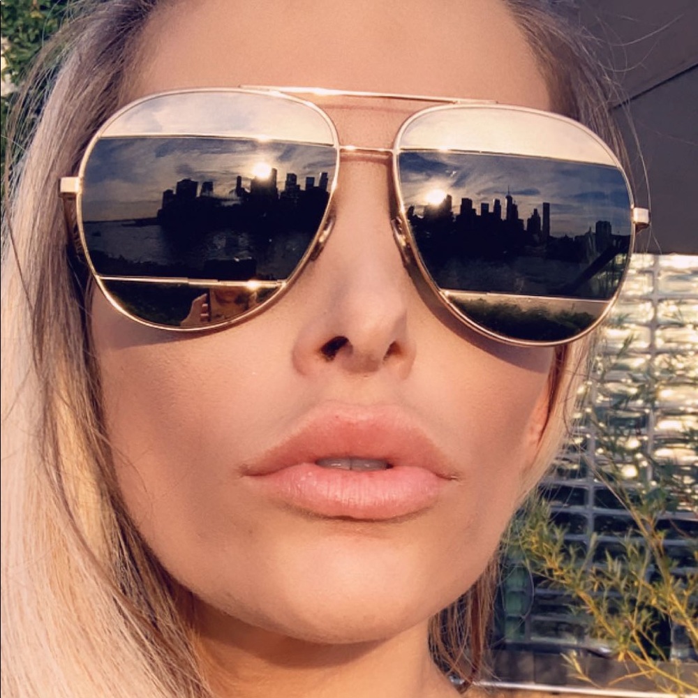 Christian Dior Aviator Split Gold Tone sunglasses - Picture 7 of 7